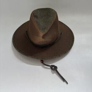 Vintage Henschel Hat Company AUSSIE Mesh Canvas Safari USA Medium EUC USA Made